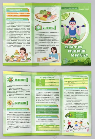 2025全民营养周健康体重三折页