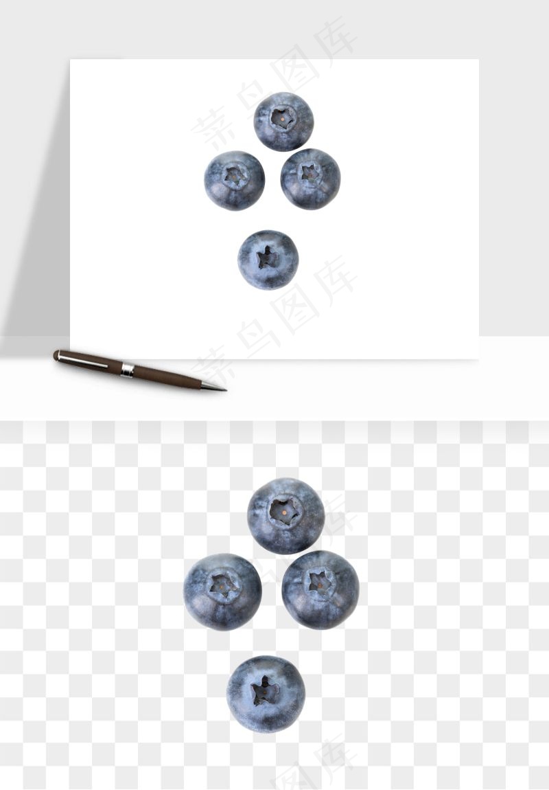 蓝莓水果png免抠
