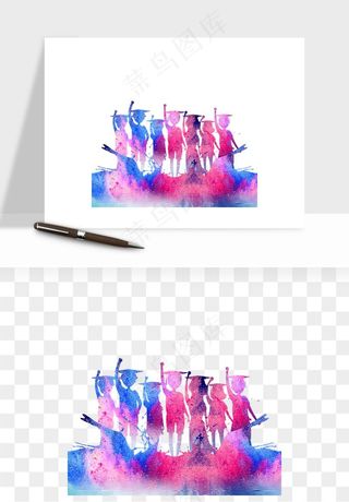 毕业季同学青春人物剪影png免抠