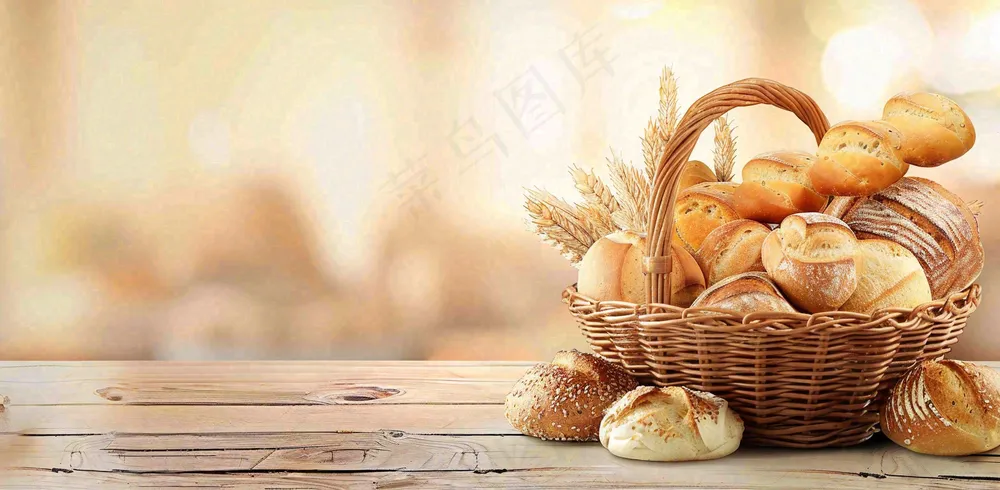 面包蛋糕甜点美食摄影图