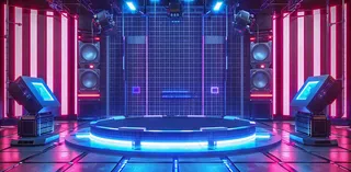 数码科技线光几何背景