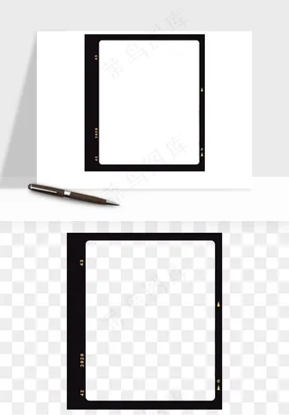 电影黑胶胶片元素png免抠