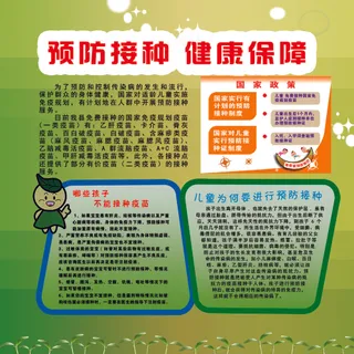 黄绿色简约预防接种