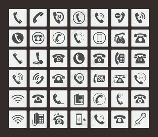 电话座机矢量图素材