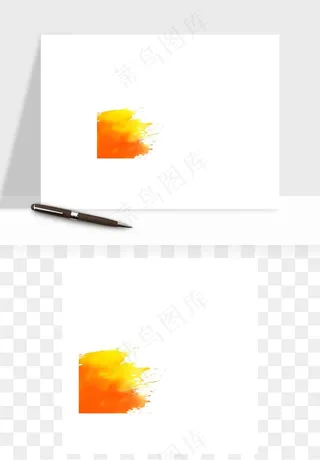 水彩泼墨涂鸦墨迹元素png免抠