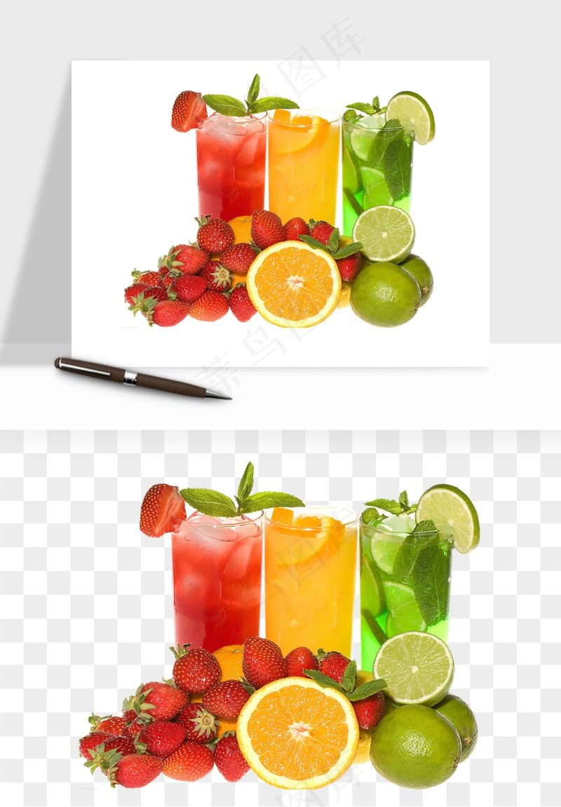 冷饮品果汁饮料png免抠图