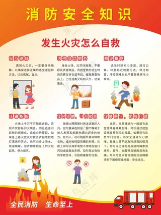 消防安全知识海报素材