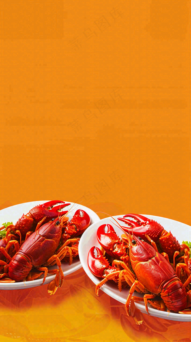 中餐美食小龙虾背景