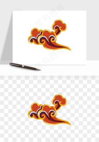 国潮敦煌云纹祥云云彩png免抠