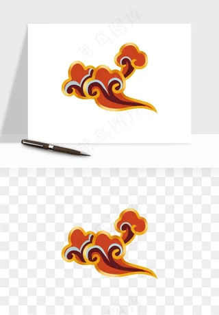 国潮敦煌云纹祥云云彩png免抠