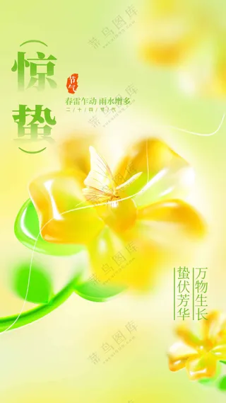 惊蛰节气传统活动海报