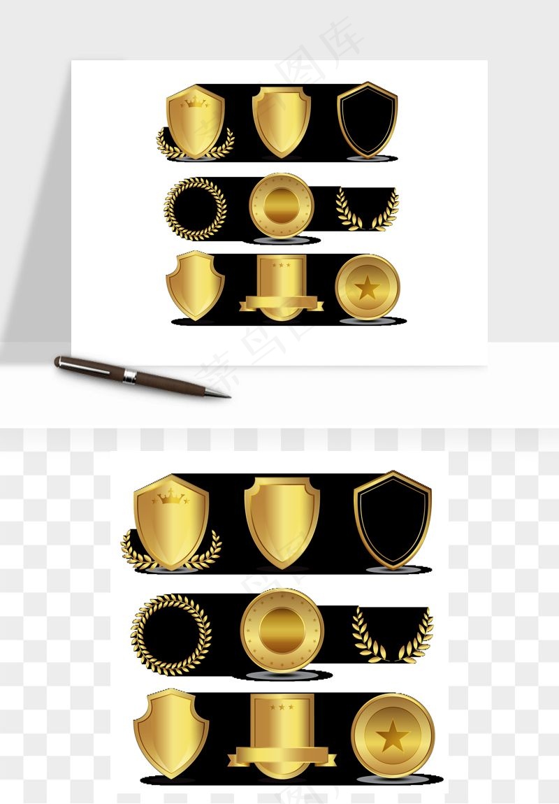 奖章勋章品质标签矢量png免抠