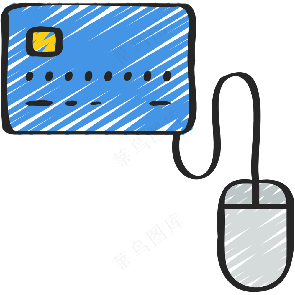 线上支付 铅笔手绘图标icon