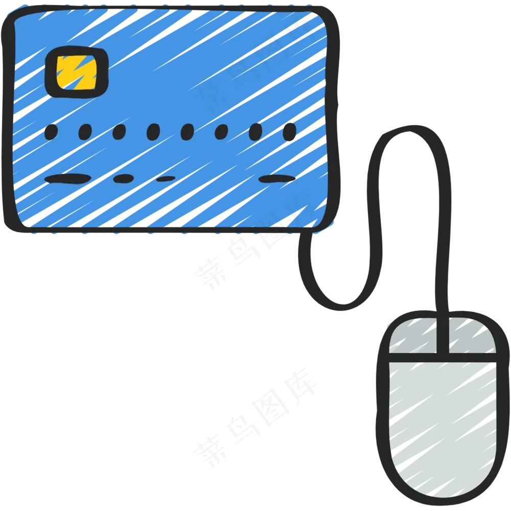 线上支付 铅笔手绘图标icon