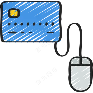 线上支付 铅笔手绘图标icon