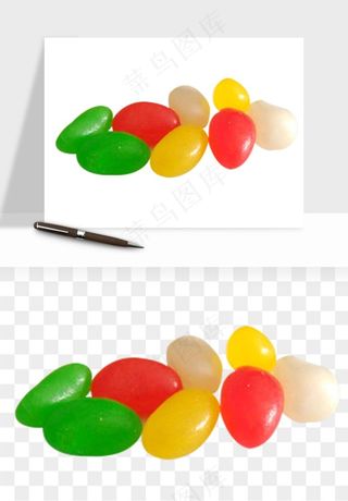 糖果糖豆彩虹糖png免抠