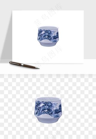 青花瓷陶瓷png免抠