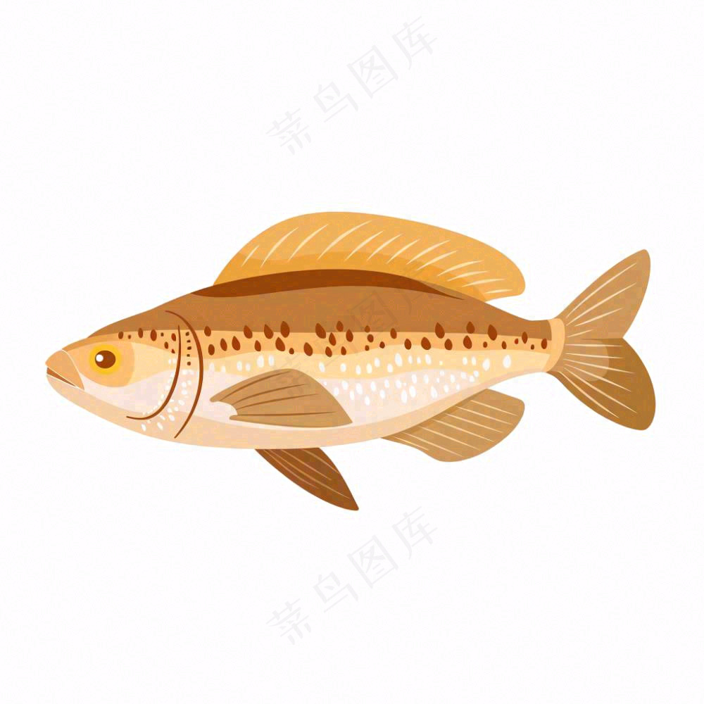 海洋鱼类海鲜卡通插画免抠