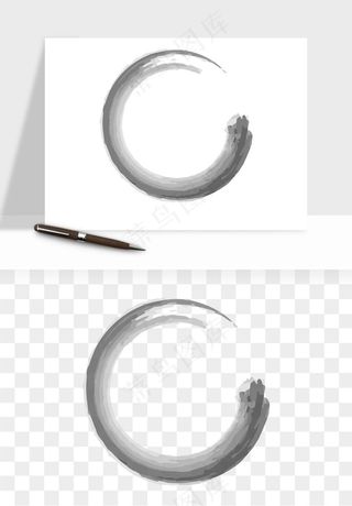 墨迹水墨圆圈圆环边框