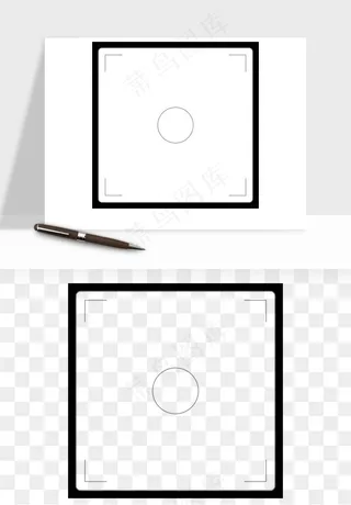 相机取景框屏幕边框png免抠