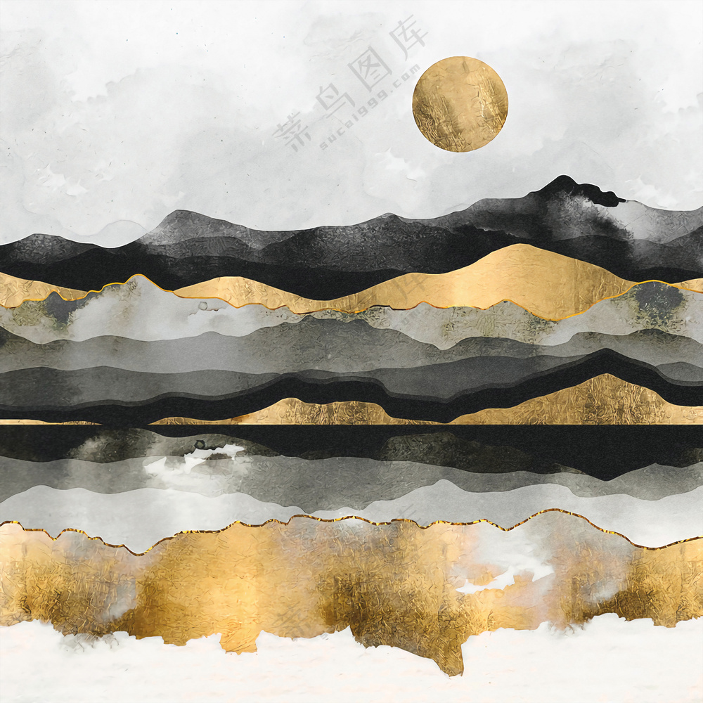 北欧现代抽象风景装饰画