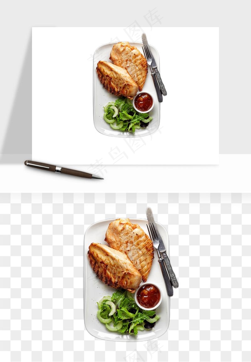 实物烧烤烤肉美食png免抠
