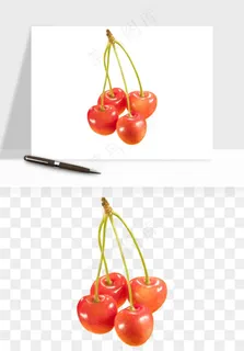 樱桃车厘子水果png免抠