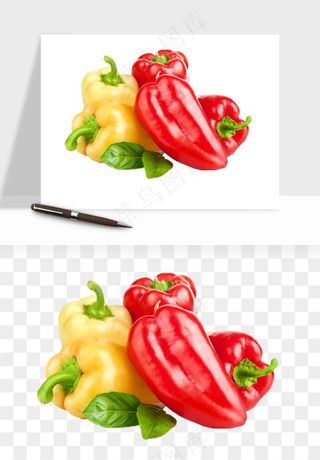 青圆椒蔬菜png免抠