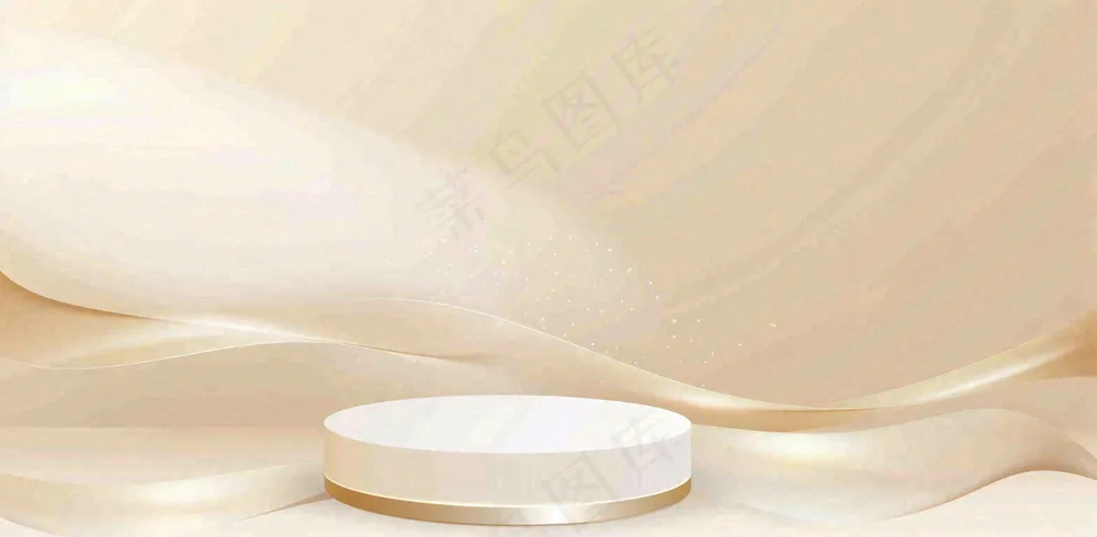 美妆护肤3d展台清新背景