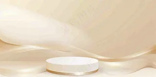 美妆护肤3d展台清新背景