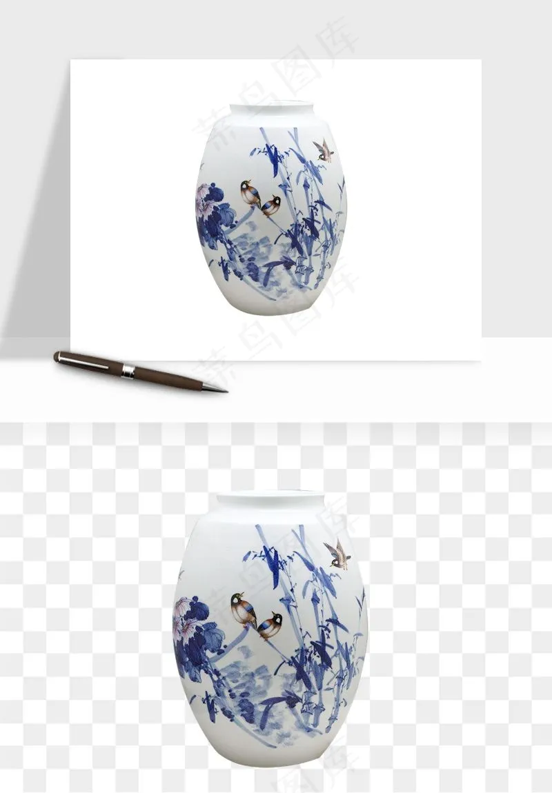 青花瓷陶瓷png免抠