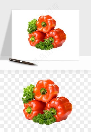 青圆椒蔬菜png免抠