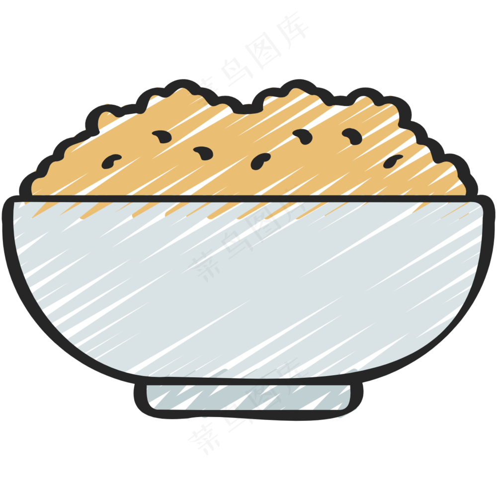 藜麦 quinoa 绿色健康食品 铅笔手绘图标 icon