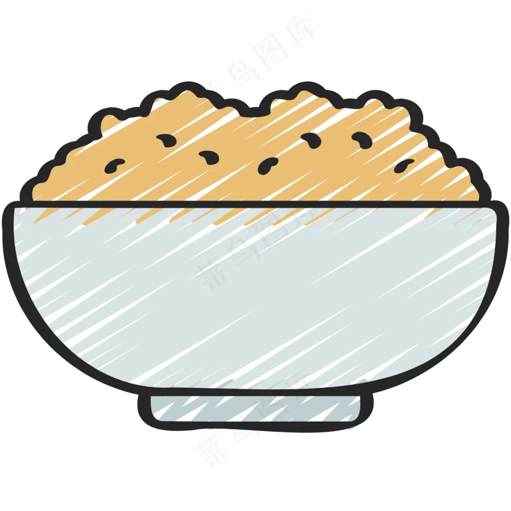 藜麦 quinoa 绿色健康食品 铅笔手绘图标 icon
