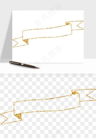 金色植物花环边框png免抠