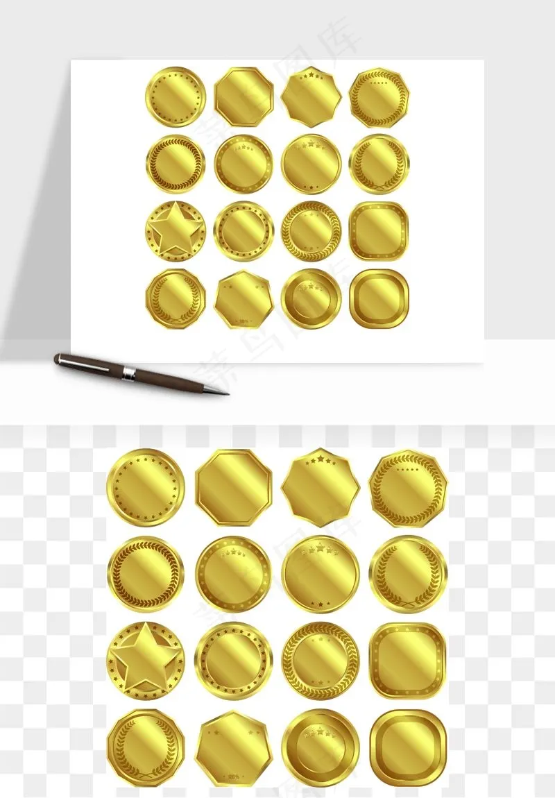 奖章勋章品质标签矢量png免抠