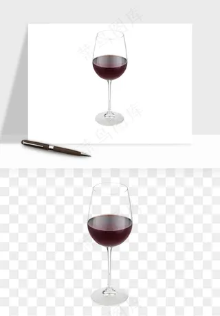 红酒玻璃酒杯png免抠