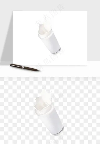 飞溅的牛奶牛奶杯元素png免抠