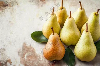 新鲜水果梨子摄影图