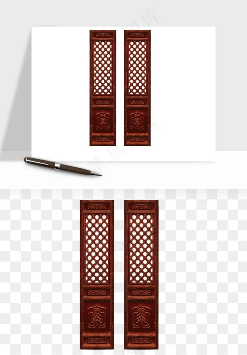 屏风国风元素png免抠
