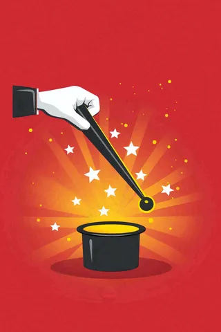 魔术师帽子戏法表演愚人节背景