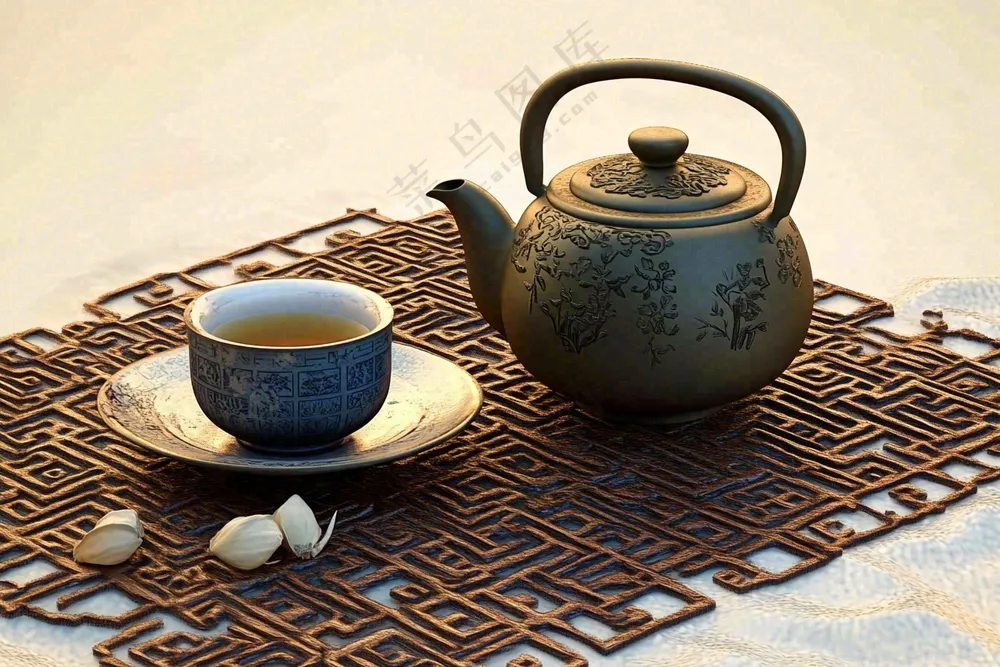 茶叶品茶茶道文化古色古香摄影图