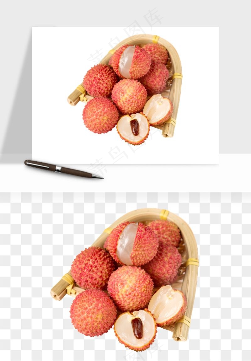 荔枝妃子笑水果png免抠