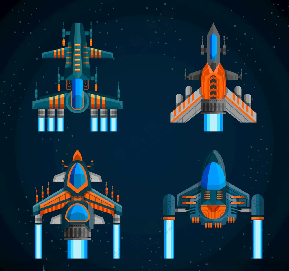 卡通宇宙飞船宇宙飞船卡通飞船