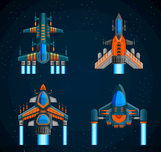 卡通宇宙飞船宇宙飞船卡通飞船