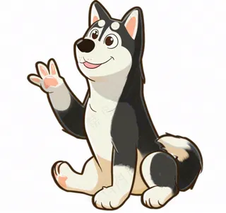 小狗宠物动物卡通插画免抠