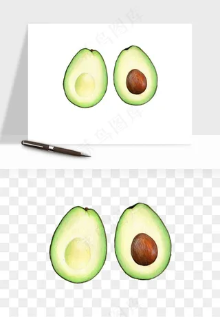 牛油果水果png免抠