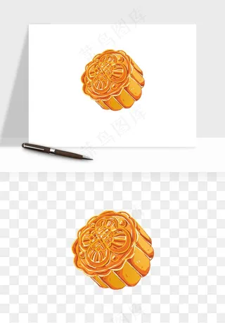 手绘月饼中秋png免抠
