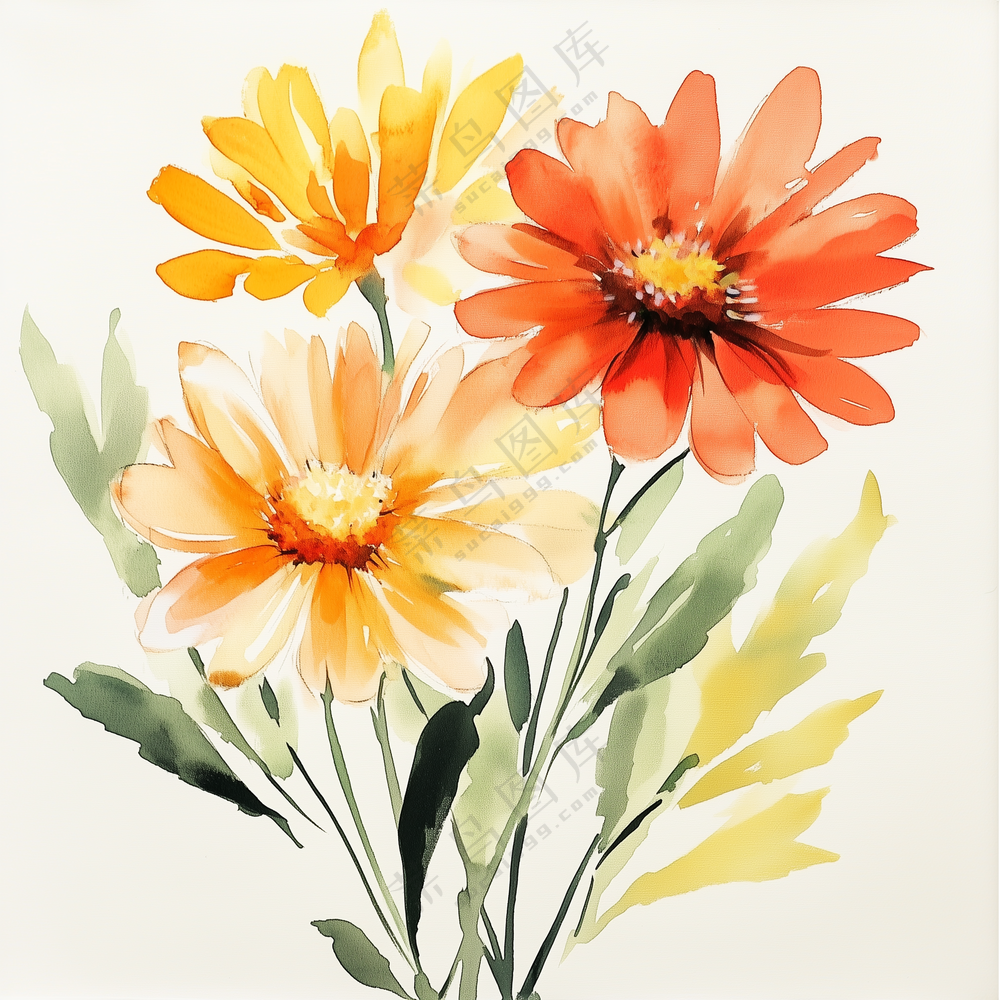 水彩花卉插画