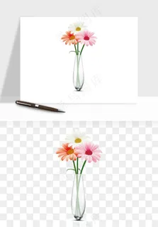 花瓶摆件花艺png免抠图